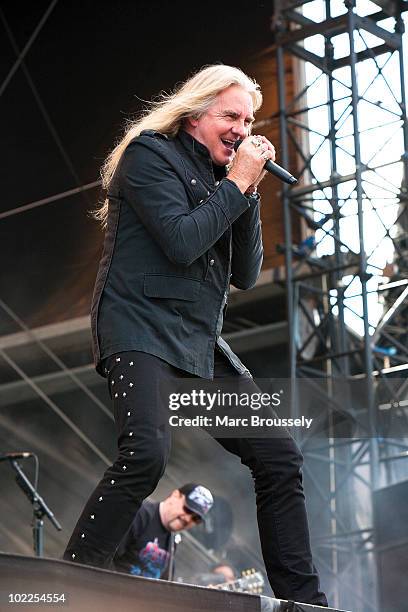 Biff Byford of Saxon performs on stage at Hellfest Festival on June 20, 2010 in Clisson, France.