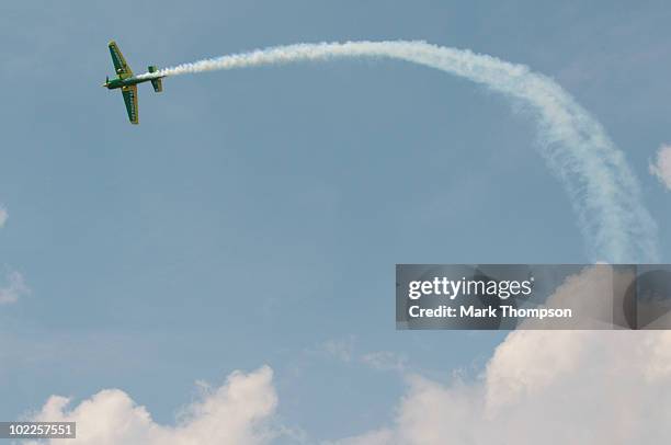 Michael Goulian of USA in action on the Hudson River during the Red Bull Air Race New York Race Day on June 20, 2010 in New Jersey.