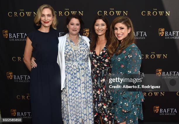 Helen Kennedy Turner, Cristy Coors Beasley, Taylor Treadwell and Denah Angel attend the BAFTALA Summer Garden Party at The British Residence on...