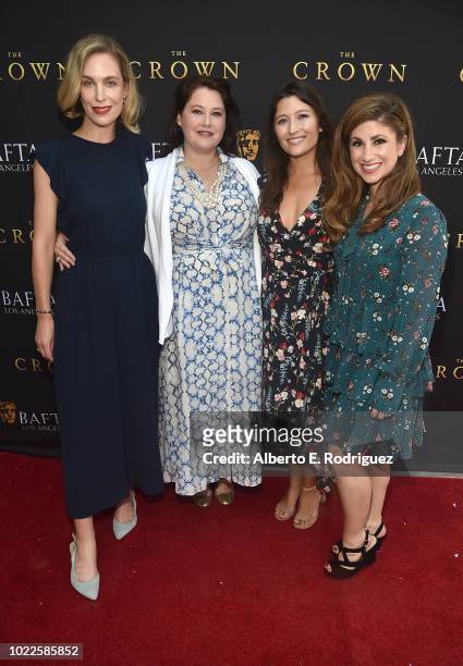 Helen Kennedy Turner, Cristy Coors Beasley, Taylor Treadwell and Denah Angel attend the BAFTALA Summer Garden Party at The British Residence on...