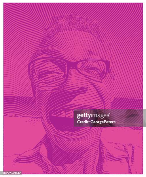 senior man missing tooth with a funny facial expression - man with missing tooth stock illustrations