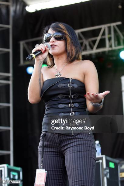 Television host, Mistress Juliya takes the stage at Columbus Crew Stadium in Columbus, Ohio on MAY 23, 2010.