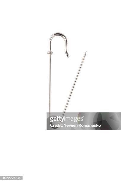 safety pin, isolated on white background - safety pin stockfoto's en -beelden