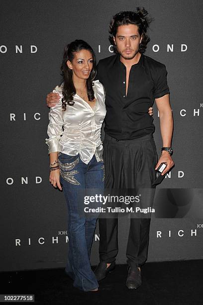 Alessandra Moschillo and Daniele Santoianni attend the John Richmond Milan Menswear Spring/Summer 2011 show on June 21, 2010 in Milan, Italy.