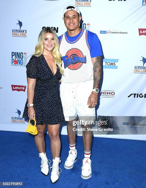 Manny Machado arrives at the 6th Annual PingPong4Purpose at Dodger Stadium on August 23, 2018 in Los Angeles, California.