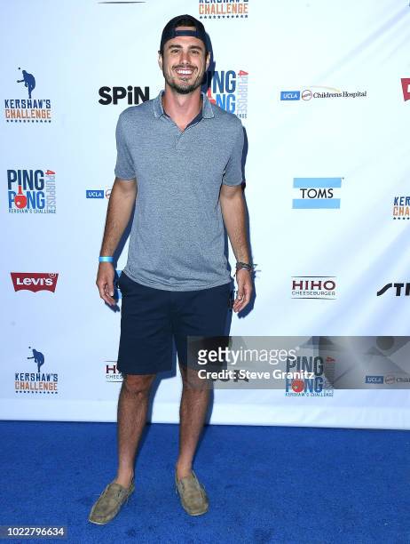 Ben Higgins arrives at the 6th Annual PingPong4Purpose at Dodger Stadium on August 23, 2018 in Los Angeles, California.