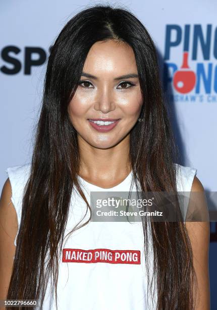 Soo Yeon Lee arrives at the 6th Annual PingPong4Purpose at Dodger Stadium on August 23, 2018 in Los Angeles, California.