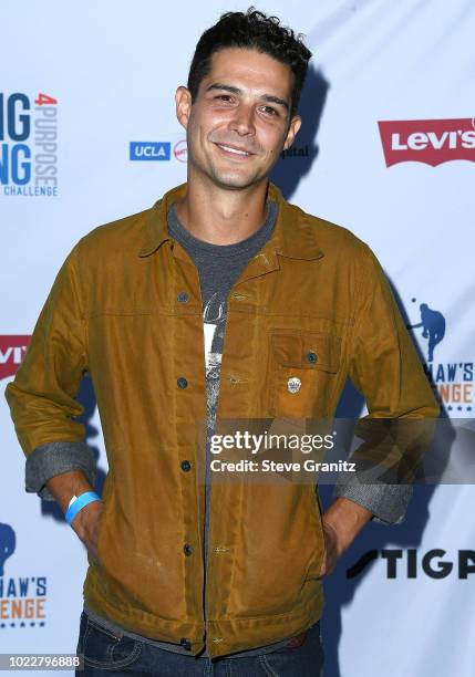 Wells Adams arrives at the 6th Annual PingPong4Purpose at Dodger Stadium on August 23, 2018 in Los Angeles, California.