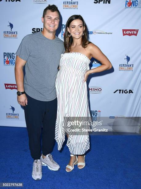 Joc Pederson arrives at the 6th Annual PingPong4Purpose at Dodger Stadium on August 23, 2018 in Los Angeles, California.