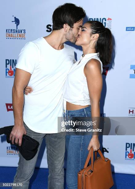 Jared Haibon, Ashley Iaconetti arrives at the 6th Annual PingPong4Purpose at Dodger Stadium on August 23, 2018 in Los Angeles, California.