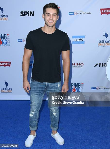 Cody Christian arrives at the 6th Annual PingPong4Purpose at Dodger Stadium on August 23, 2018 in Los Angeles, California.