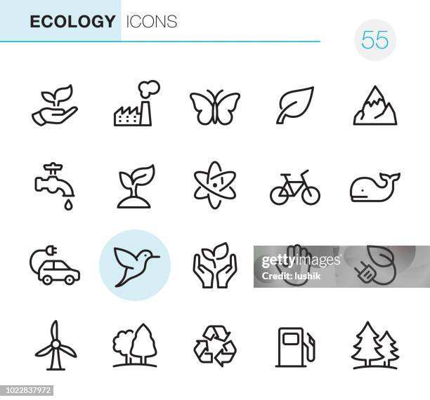 stockillustraties, clipart, cartoons en iconen met ecologie - pixel perfect iconen - butterfly cycle