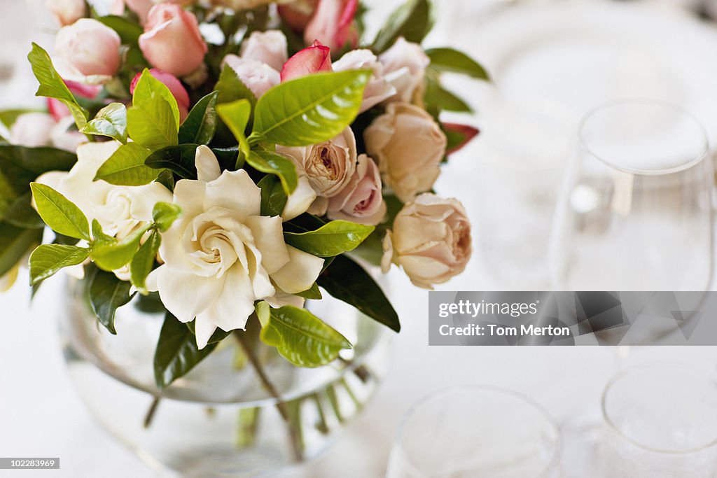 Close up of bridal bouquet