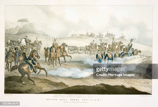 British Royal Horse Artillery rocket troop, 19th century. In 1815 at the Battle of Waterloo, Major Edward Charles Whinyates' rocket troop were...