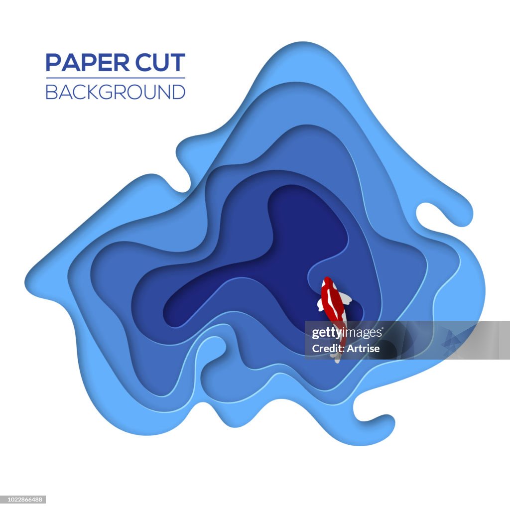 Paper Cut Layout Modern 3d Paper Cut Art Design Template High-Res Vector Graphic - Getty ...