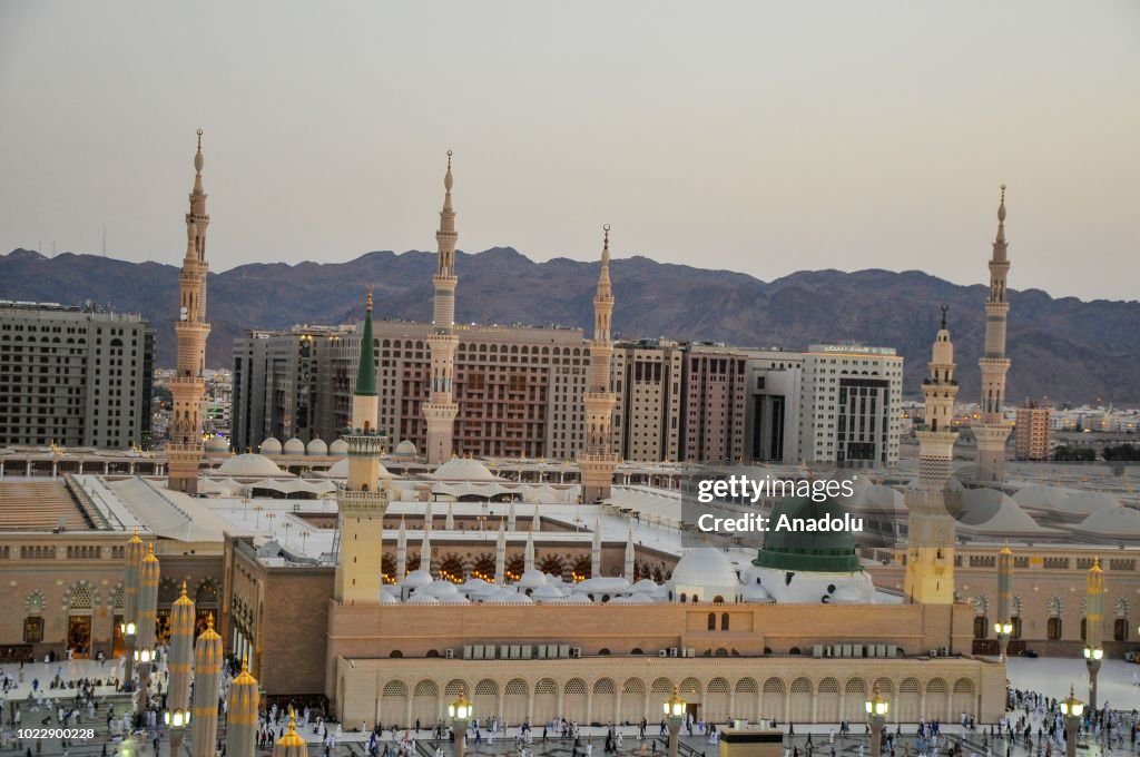 Muslim Pilgrims at Masjid al-Nabawi