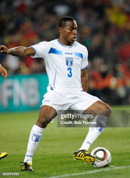 Osman Chavez of Honduras during the 2010 FIFA World Cup South Africa Group H match between Spain and Honduras at Ellis Park Stadium on June 21, 2010...