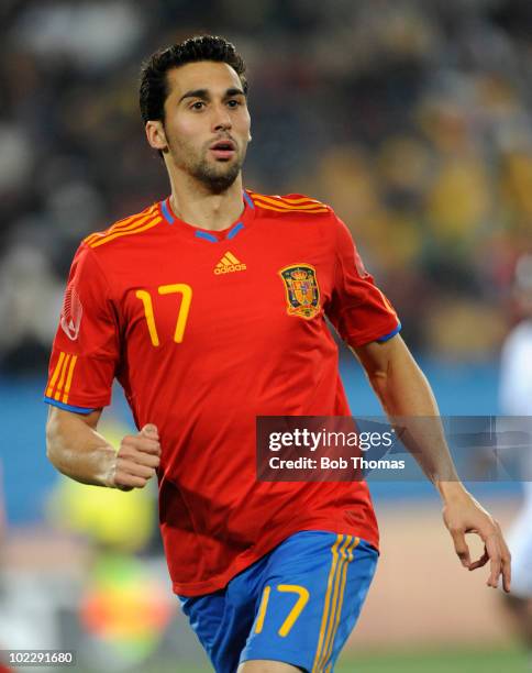 Alvaro Arbeloa of Spain during the 2010 FIFA World Cup South Africa Group H match between Spain and Honduras at Ellis Park Stadium on June 21, 2010...