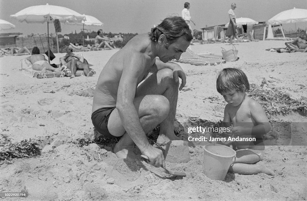 Charles Aznavour and Family on Holiday in Saint-Tropez