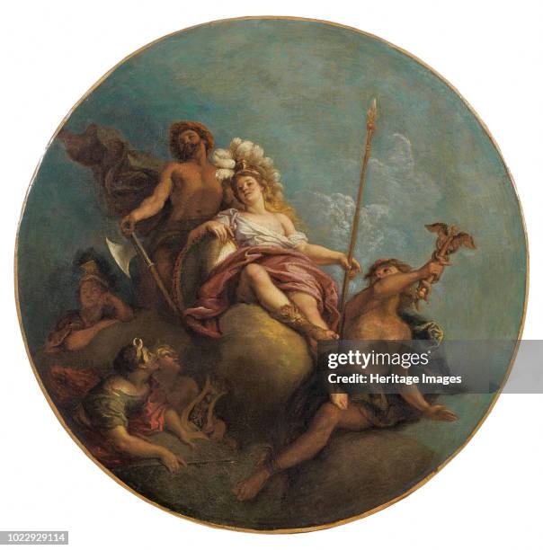 Minerva surrounded by Mercury, Diana, Apollo and Vulcan. Private Collection.