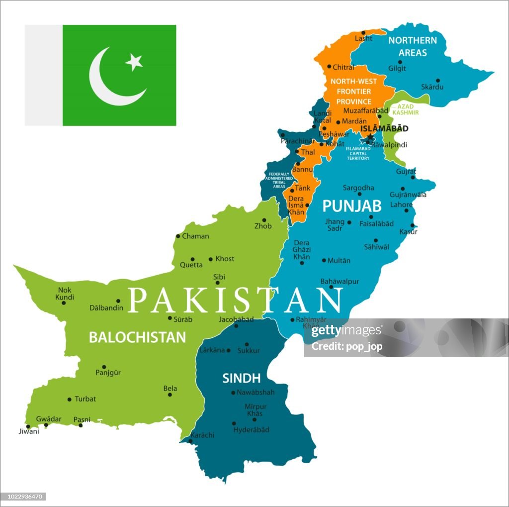 Karte Von Pakistan Infografik Vektor StockIllustration Getty Images