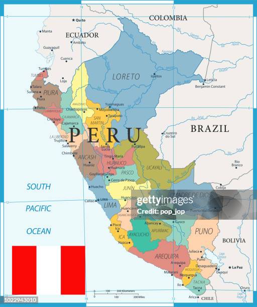 27 - peru - color1 10 - peru map stock illustrations