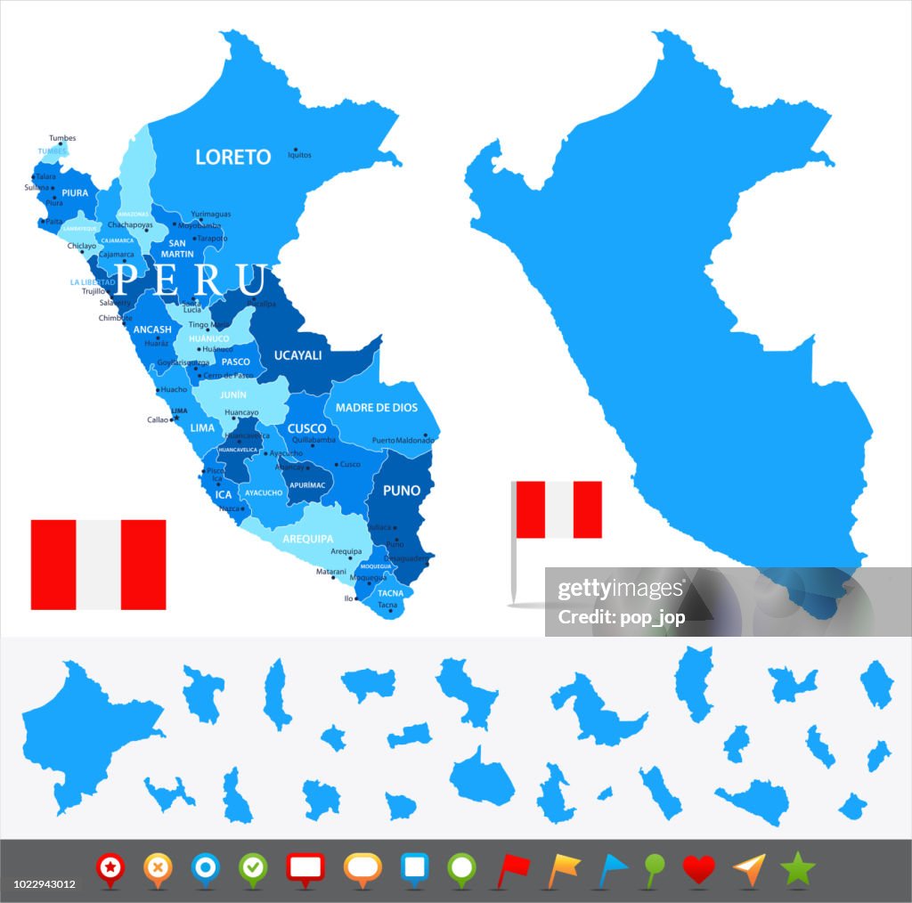 Map of Peru - Infographic Vector