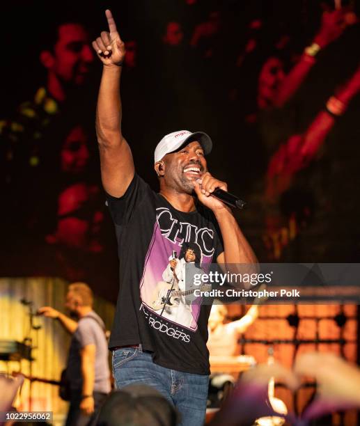 Darius Rucker performs at the FivePoint Amphitheatre on August 24, 2018 in Irvine, California.