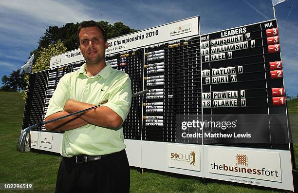 Carl Sainsbury of Brampton Heath pictured after he tied for the lead during the Business Fort plc English PGA Championship Regional Qualifier at the...