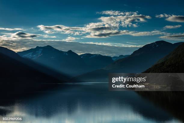 fjords near olden - olden norway stock pictures, royalty-free photos & images