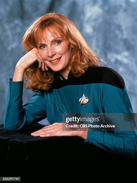 Promotional portrait of American actress Gates McFadden in 'Star Trek: The Next Generation,' California, 1987.