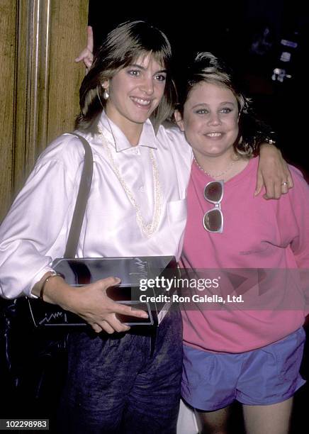 Actress Cynthia Gibb and actress Dana Hill attend The Big Sisters Foundation's Celebrity Fashion Show Benefit on October 2, 1985 at Beverly Hills...