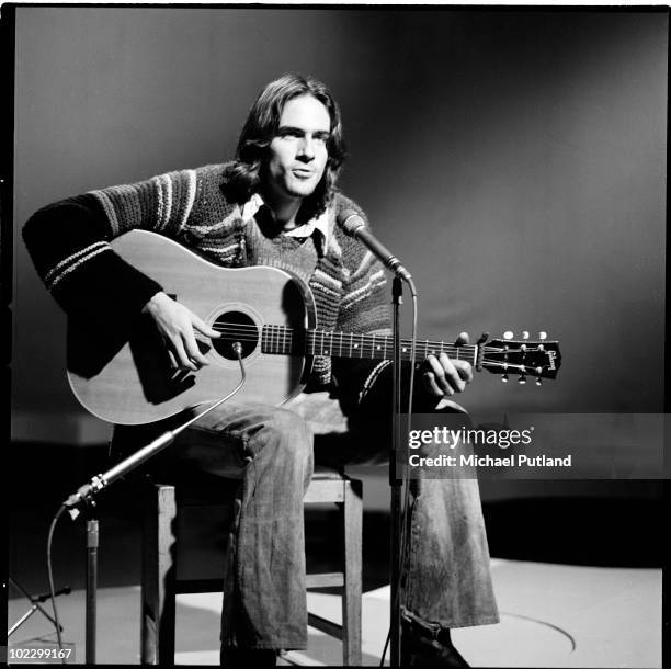 American singer-songwriter James Taylor performs on BBC TV, 20th October 1970.