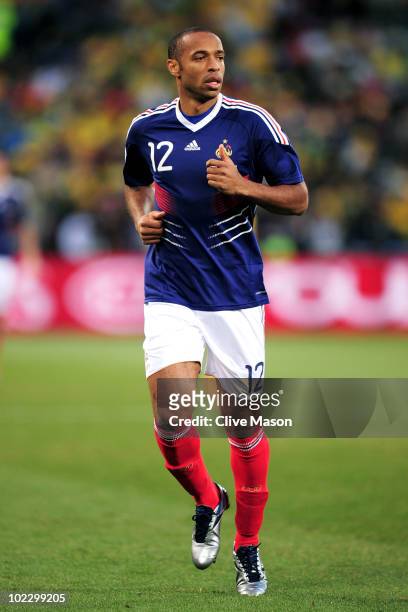 Thierry Henry of France in action during the 2010 FIFA World Cup South Africa Group A match between France and South Africa at the Free State Stadium...