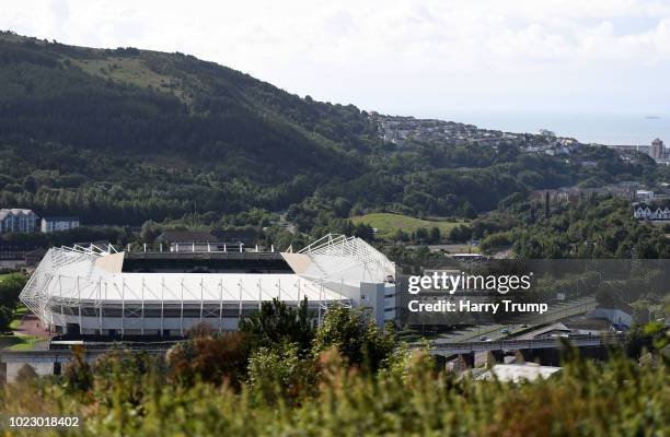 General view of the outside of the Liberty Stadium during the Sky Bet Championship match between Swansea City and Bristol City at the Liberty Stadium...
