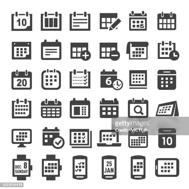 kalender-icons - serie big - woche stock-grafiken, -clipart, -cartoons und -symbole
