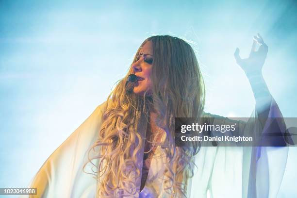 Musician Maria Brink of In This Moment performs on stage at Harrah's Resort Southern California on August 24, 2018 in Valley Center, California.