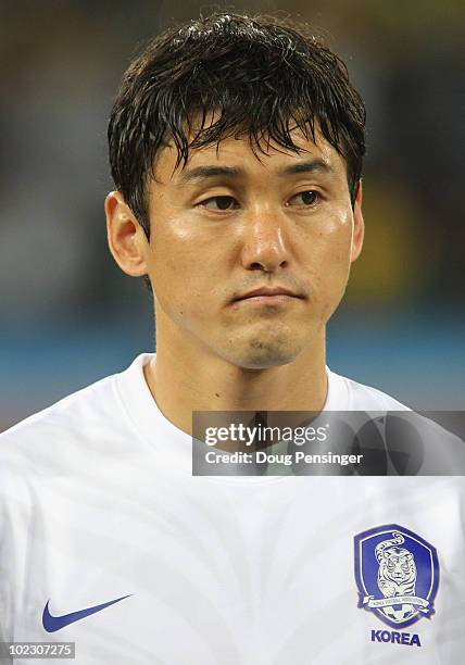 Lee Jung-Soo of South Korea ahead of the 2010 FIFA World Cup South Africa Group B match between Nigeria and South Korea at Durban Stadium on June 22,...