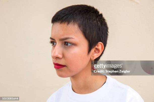 Portrait of short haired young woman 01
