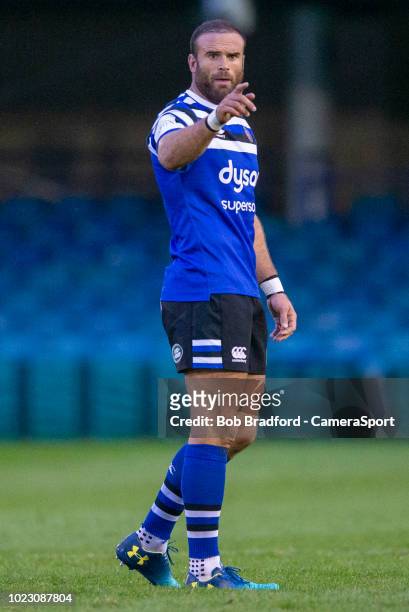 Bath Rugby's Jamie Roberts during the Premiership Rugby Pre-Season Friendly match between Bath and Scarlets at Recreation Ground on August 24, 2018...