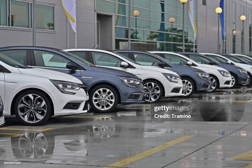 Compact vehicles on the parking