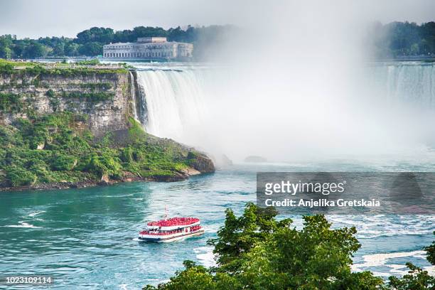 niagara falls boat tours attraction. - niagara stock pictures, royalty-free photos & images