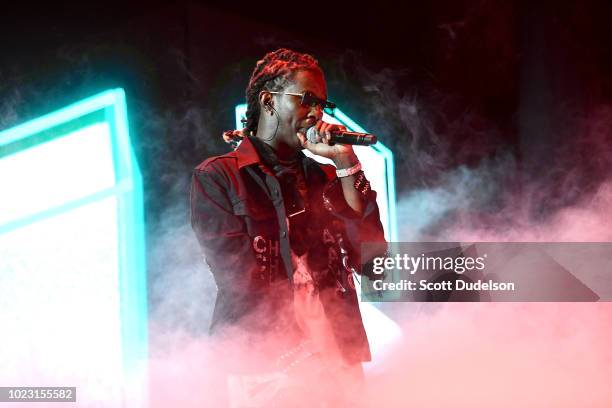 Yt Rapper Concert Rapper Young Thug performs onstage at Staples Center on August 24 ...
