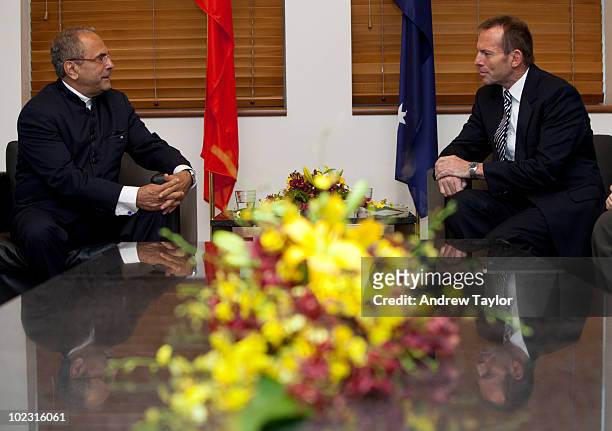 Dr Jose Ramos-Horta, President of the Democratic Republic of Timor-Leste meets with Australia's leader of the Opposition, Tony Abbott, on the second...