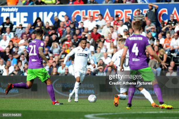 Martin Olsson of Swansea City during the Sky Bet Championship match between Swansea City and Bristol City at the Liberty Stadium on August 25, 2018...