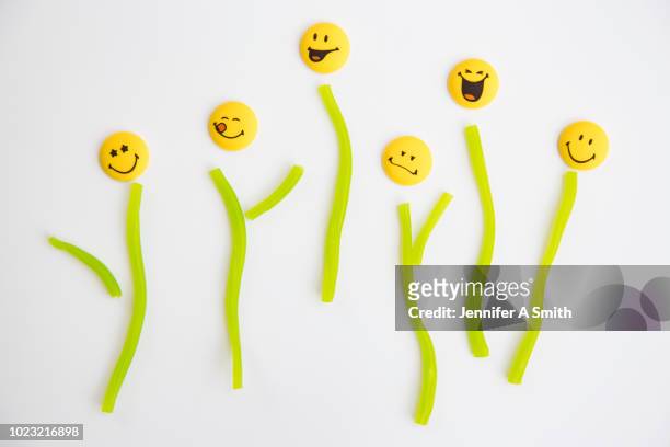 happy face plants - licorice flower stock pictures, royalty-free photos & images