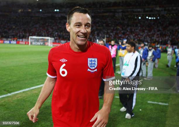 John Terry of England celebrates after the 2010 FIFA World Cup South Africa Group C match between Slovenia and England at the Nelson Mandela Bay...