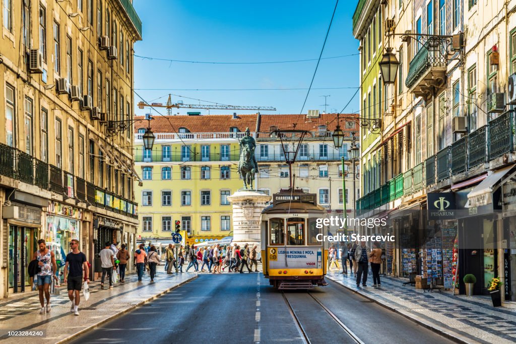 Escena de la calle en Lisboa, Portugal