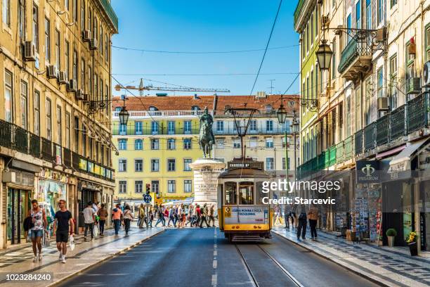 street scene in lisbon, portugal - portugal stock pictures, royalty-free photos & images