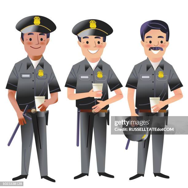 coffee cops - food and drink establishment stock illustrations stock illustrations